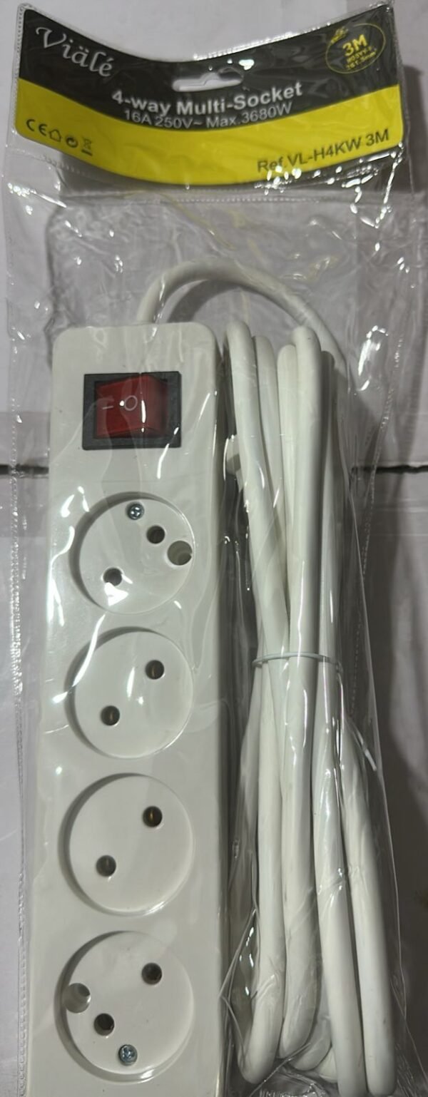 Extension 4 way with cable 3meter and Switch